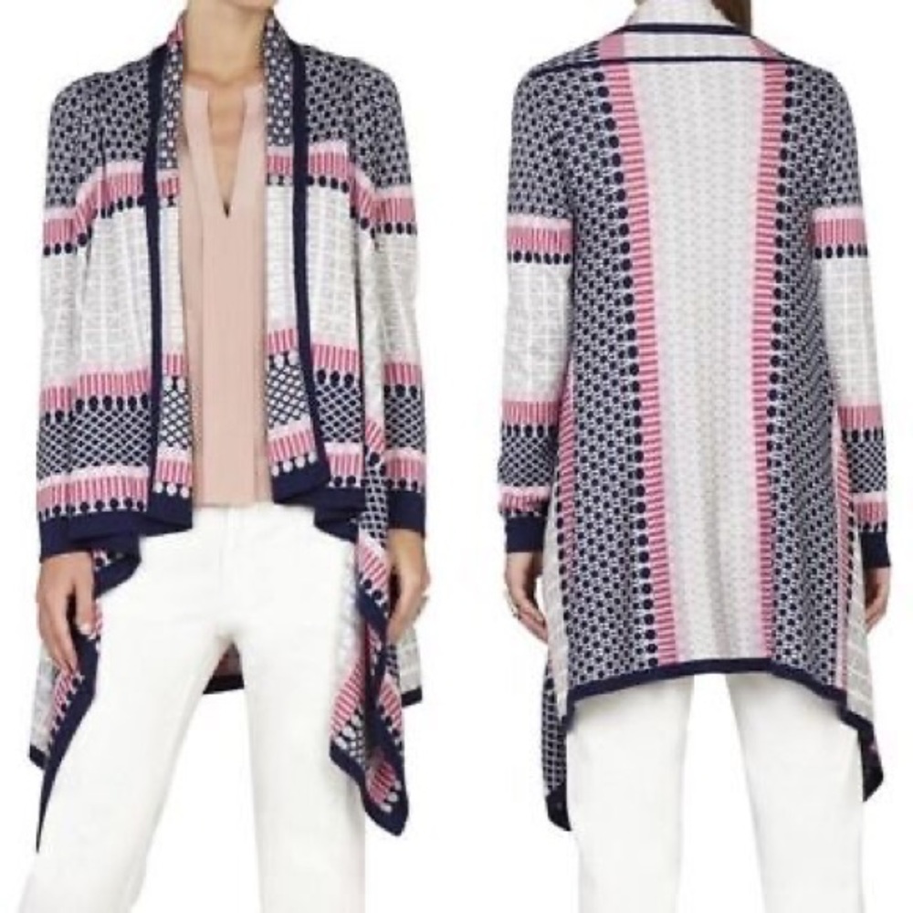 BCBGMAXAZRIA Janel Cardigan in Deep Cobalt Combo